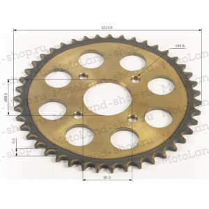Звезда ведомая (520-43) сталь, закаленные зубья CG/CB 4х90х58 Звезда ведомая (520-43) сталь, закаленные зубья CG/CB 4х90х58