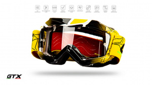 Очки Мотокросс детские GTX 5018 желтые Очки Мотокросс детские GTX 5018 желтые
